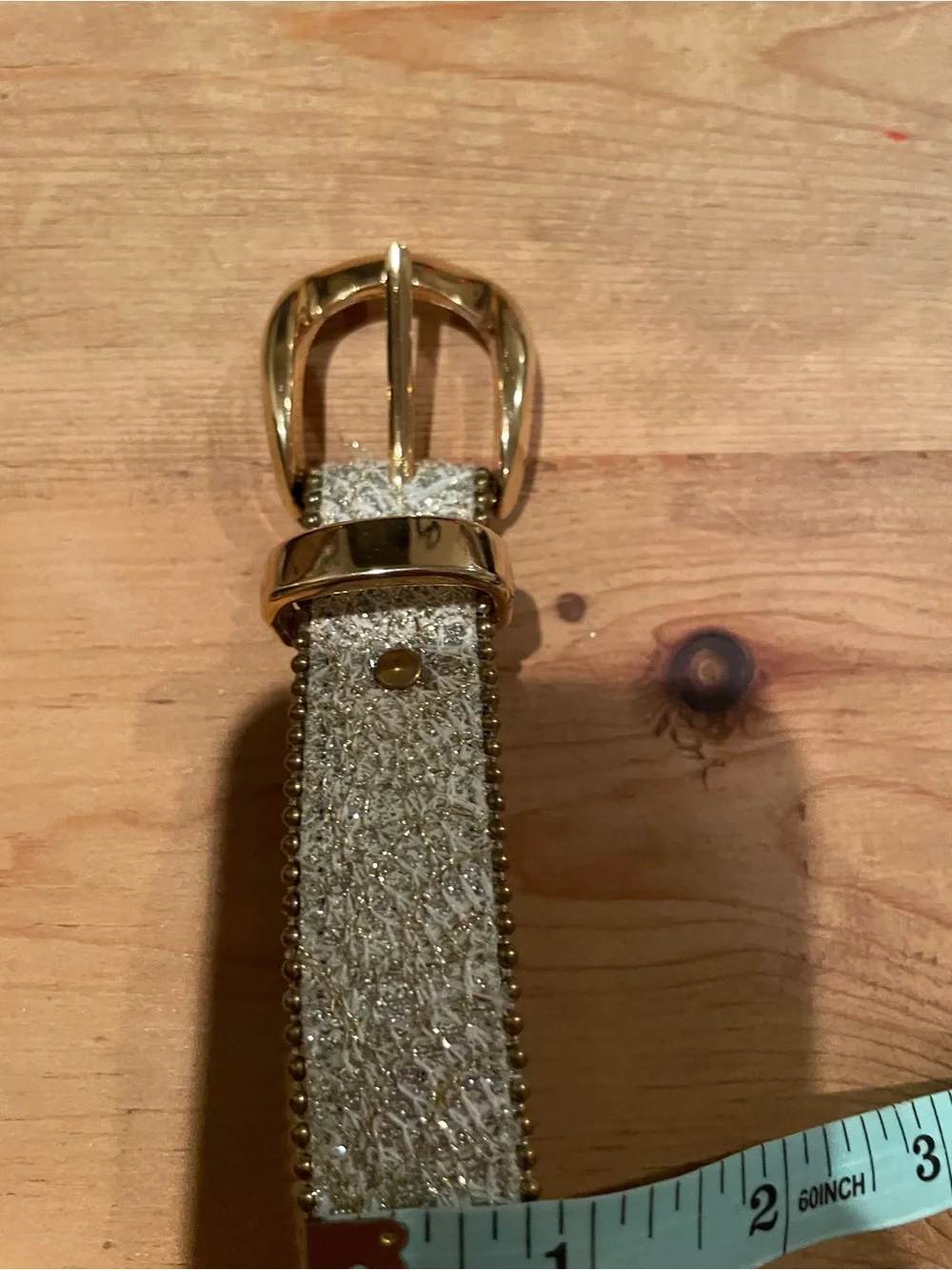 Vintage Elite Silver Gold Sparkle Bling belt Y2K dressy or casual western L